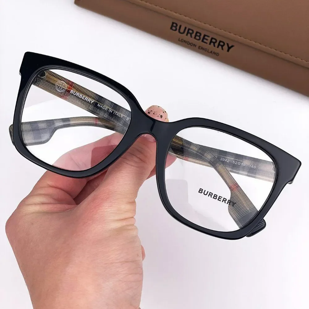 Burberry Evelyn BE2347 3942 Eyeglasses Black Square Women